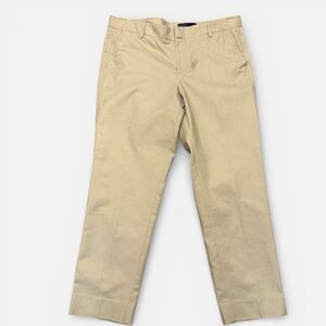 GAP Tan Slim Crop Cotton Stretch Pants 12
